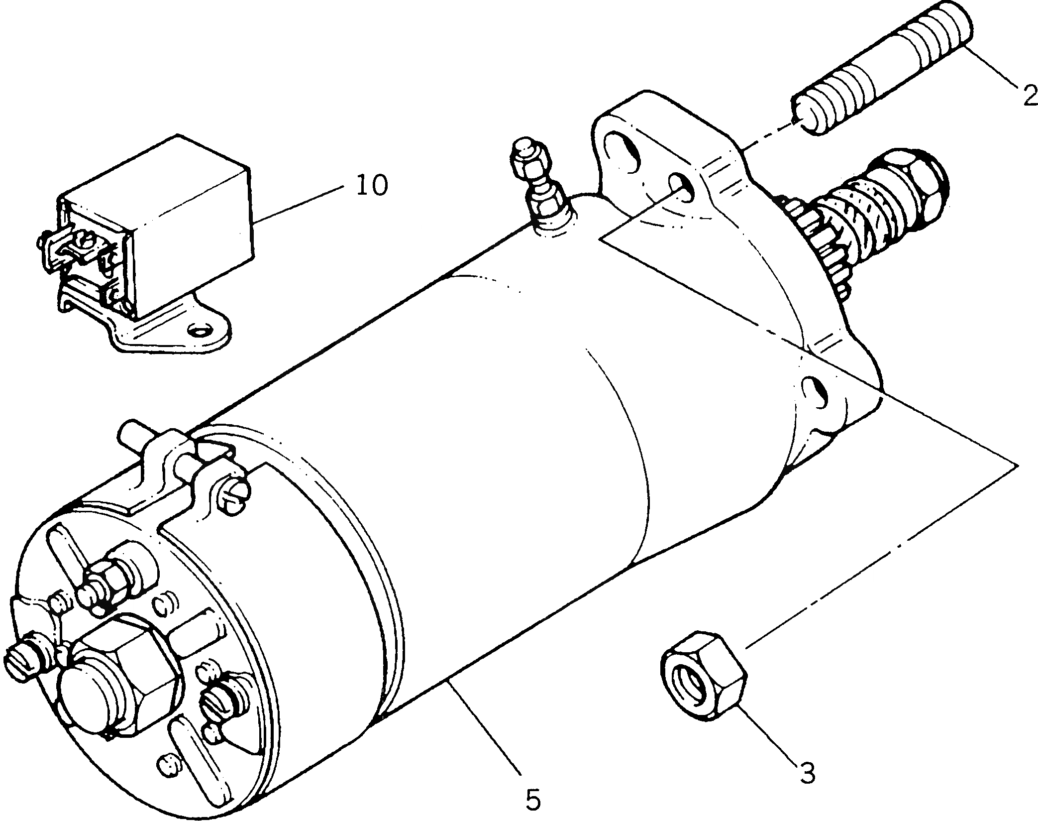 Схема запчастей Komatsu 1006-6TLR - STARTINGING МОТОР И КРЕПЛЕНИЕ(№U87W-.) ЭЛЕКТРИКА