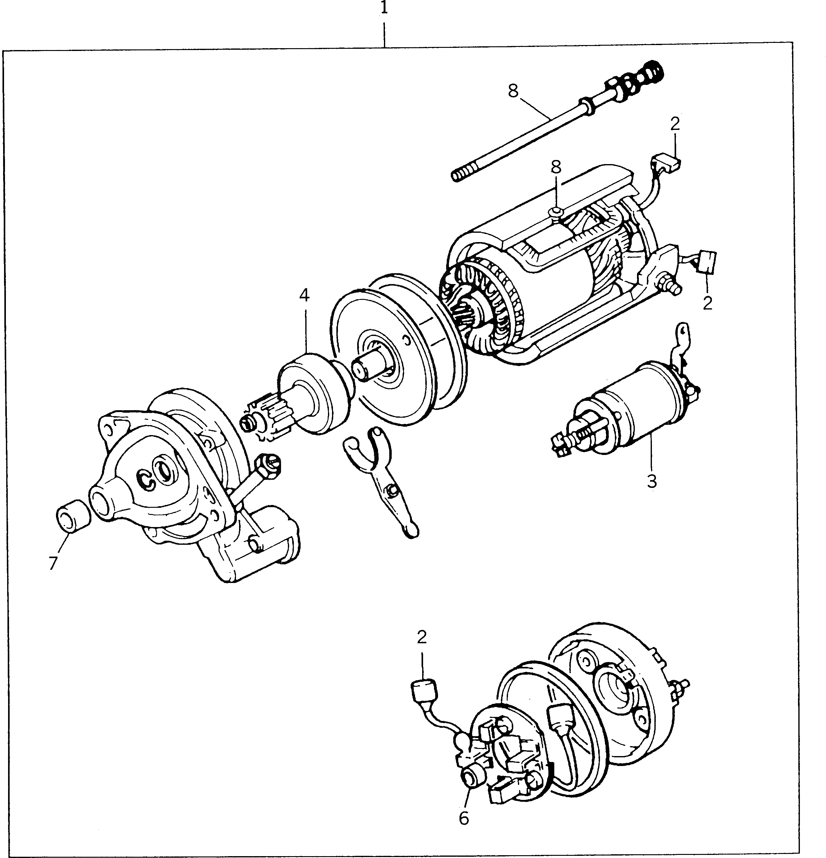 Схема запчастей Komatsu 1006-6TLR - СТАРТЕР(№.-) ЭЛЕКТРИКА