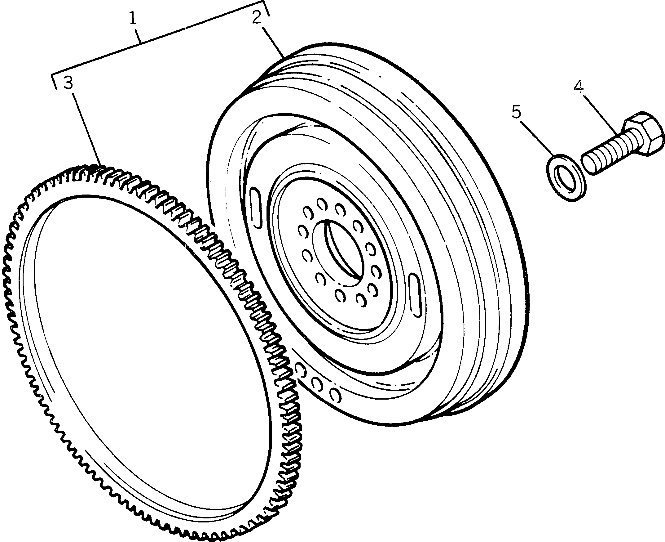 Схема запчастей Komatsu 1006-6TLR2 - МАХОВИК И STARTER RING БЛОК ЦИЛИНДРОВ