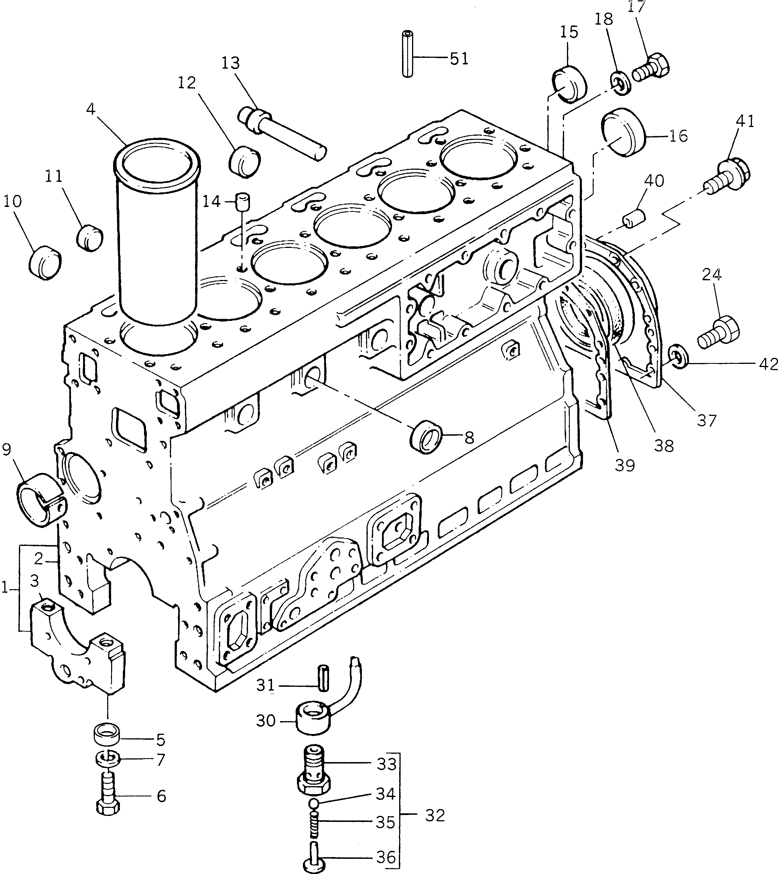 Схема запчастей Komatsu 1006-6TLR2-PC - БЛОК ЦИЛИНДРОВ БЛОК ЦИЛИНДРОВ