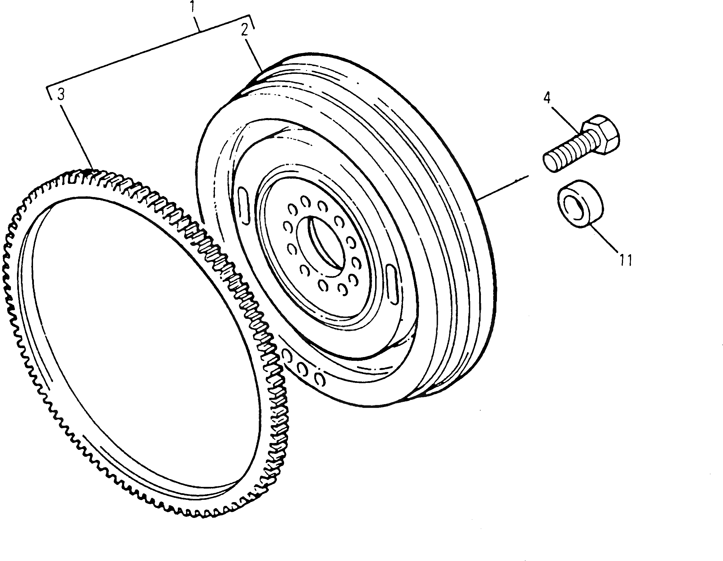 Схема запчастей Komatsu 1006-6TW-F - МАХОВИК И STARTER RING ДВИГАТЕЛЬ