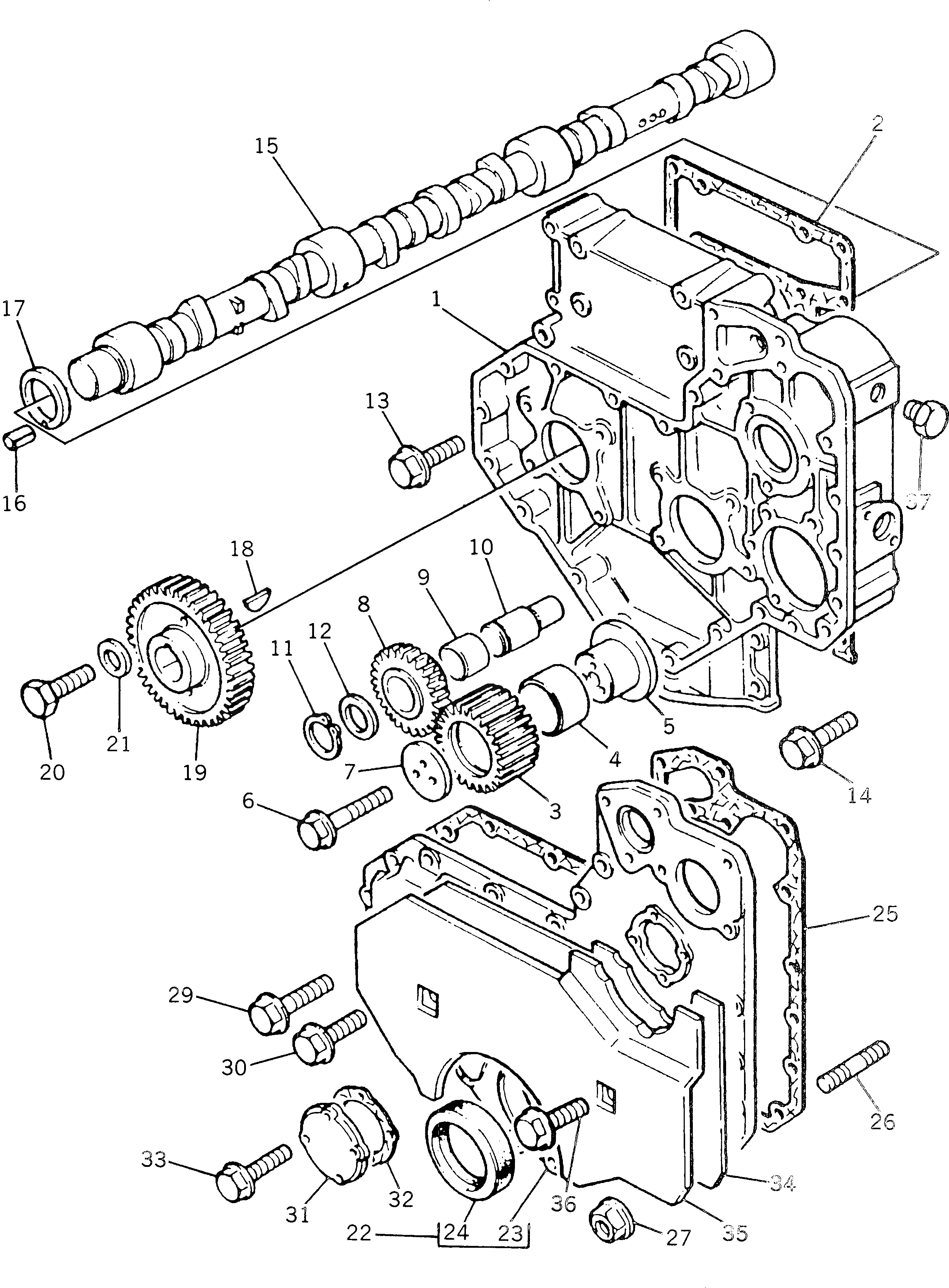 Схема запчастей Komatsu 1006-6T-B - TIMING ПРИВОД И РАСПРЕДВАЛ(PC)(№UU-) БЛОК ЦИЛИНДРОВ