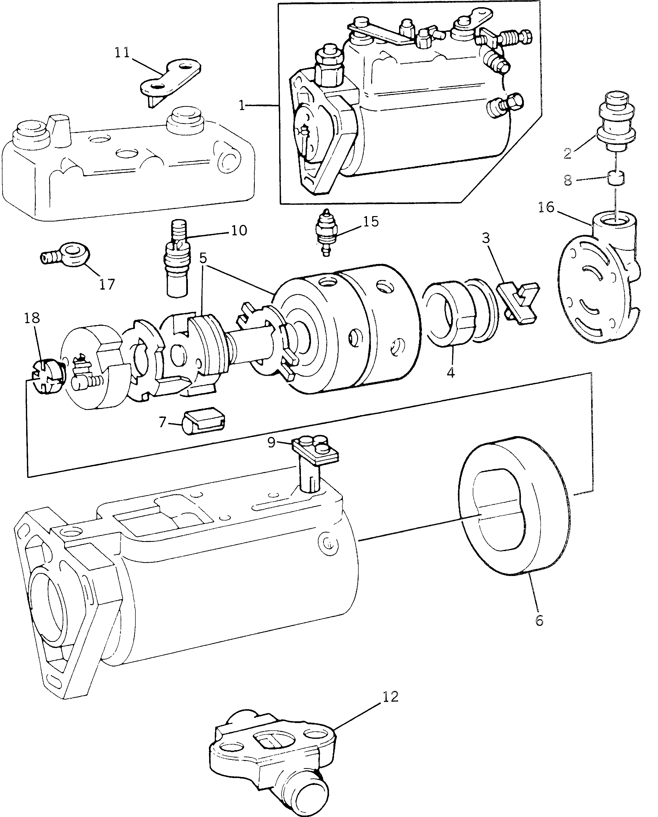 Схема запчастей Komatsu 1006-6T-B - ТОПЛ. НАСОС(PC)(№UU-) ТОПЛИВН. СИСТЕМА