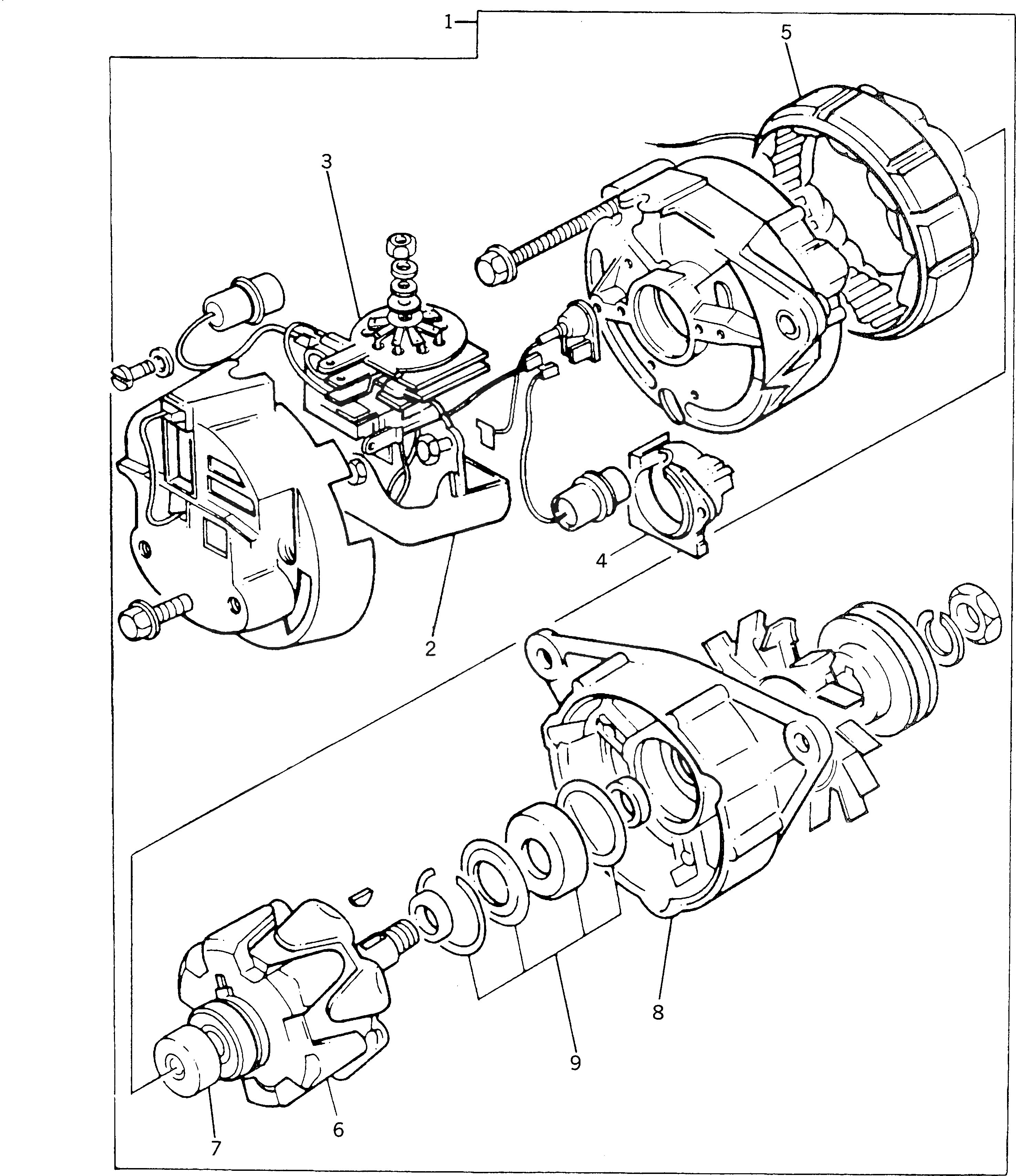 Схема запчастей Komatsu 1006-6T-B - ГЕНЕРАТОР(№UU-) ЭЛЕКТРИКА
