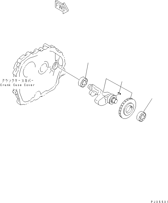 Схема запчастей Komatsu 1D84-1A - БАЛАНСИР ВАЛ(№-) БЛОК ЦИЛИНДРОВ