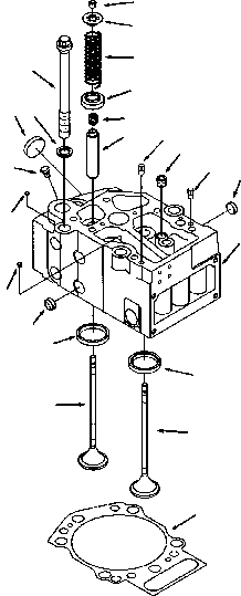 Схема запчастей Komatsu 210M QSK19 Engine - ГОЛОВКА ЦИЛИНДРОВ ГОЛОВКА ЦИЛИНДРОВ
