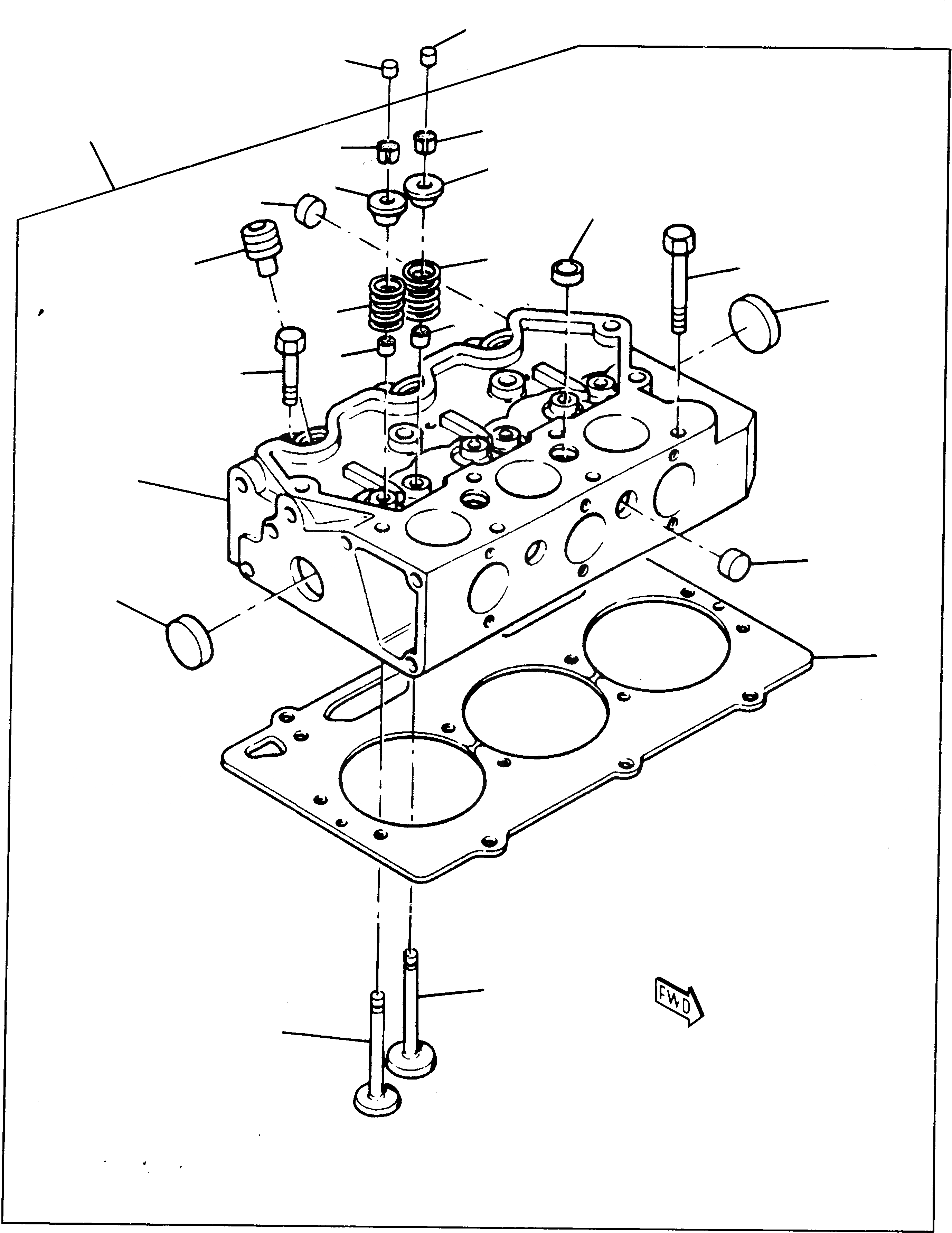 Схема запчастей Komatsu 212 - ГОЛОВКА ЦИЛИНДРОВ ДВИГАТЕЛЬ