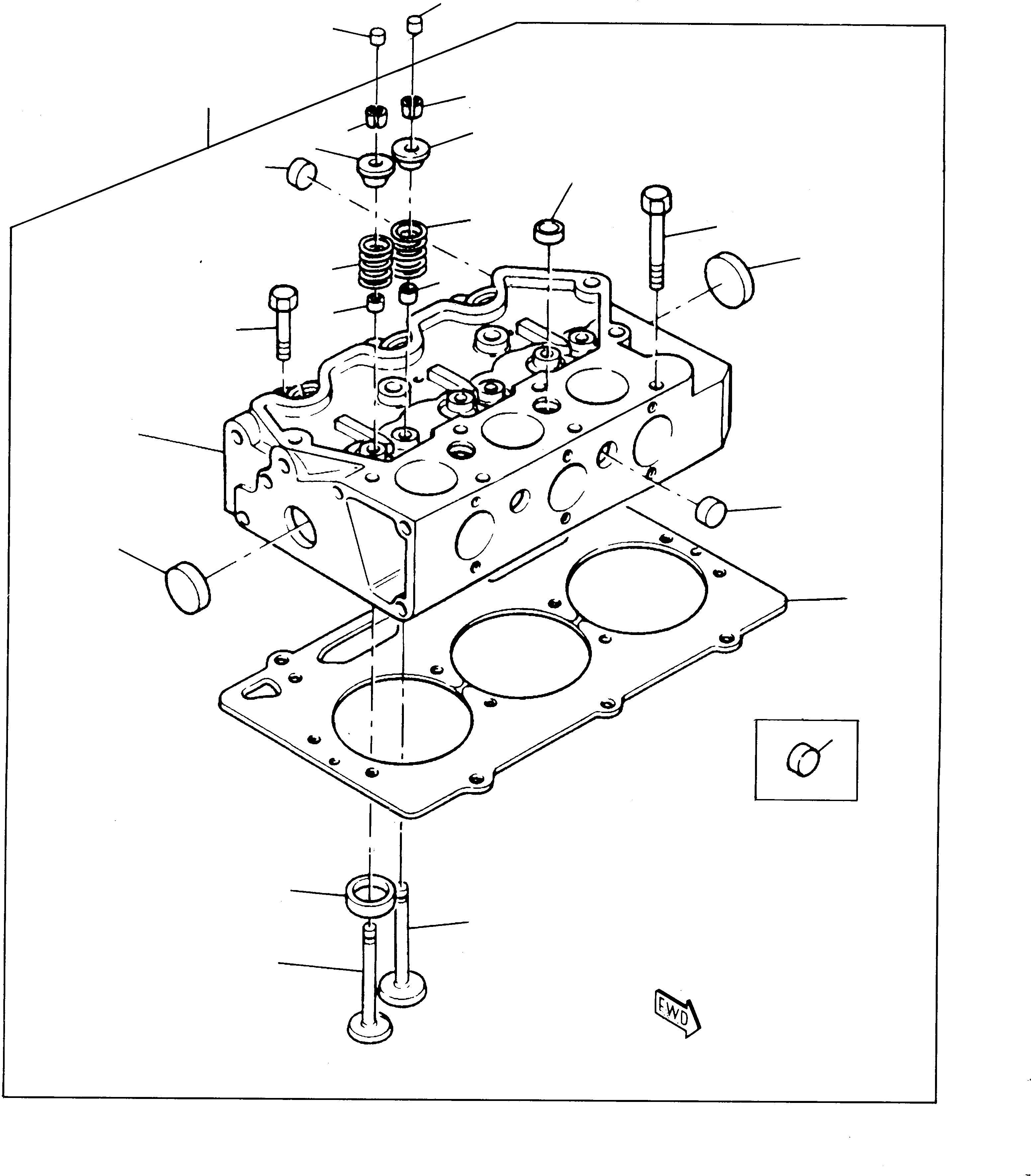Схема запчастей Komatsu 222 - ГОЛОВКА ЦИЛИНДРОВ ДВИГАТЕЛЬ
