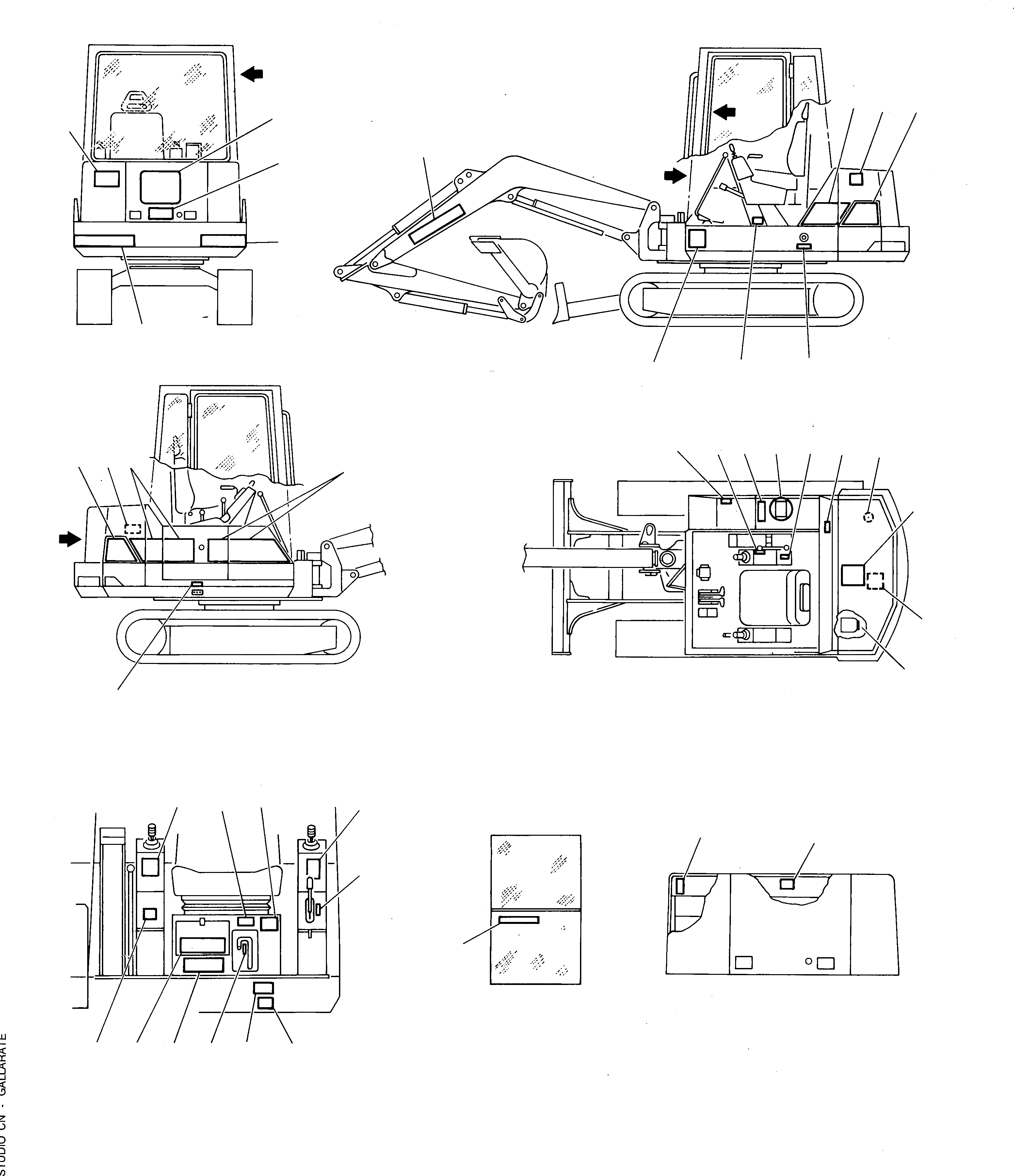 Схема запчастей Komatsu 230 - МАРКИРОВКА (ГЕРМАН.) МАРКИРОВКА