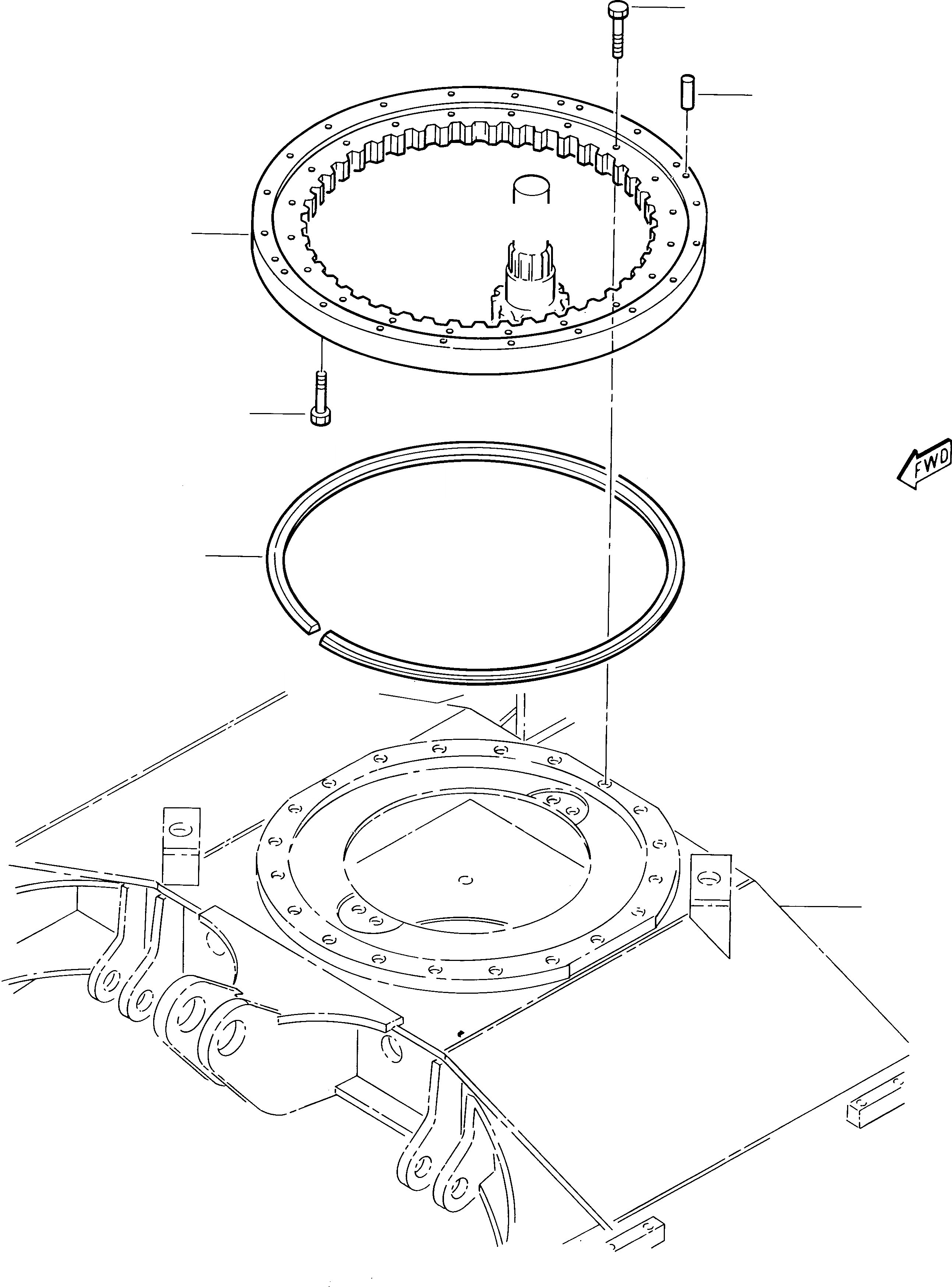 Схема запчастей Komatsu 245 - CIRCLE, ПОВОРОТН. ПОВОРОТН. КРУГ И КОНЕЧНАЯ ПЕРЕДАЧА