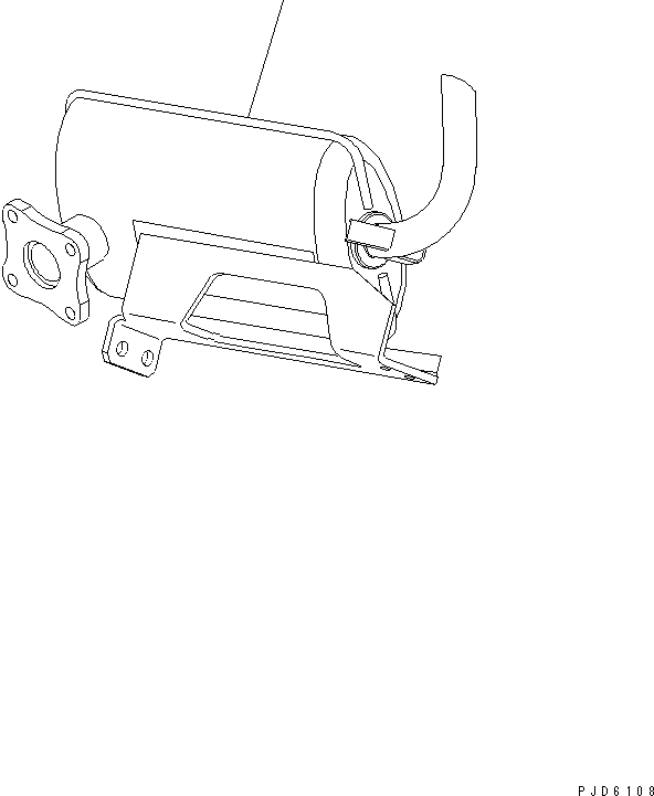 Схема запчастей Komatsu 2D68E-N3CB-MX - ГЛУШИТЕЛЬ(№N7-) ДВИГАТЕЛЬ