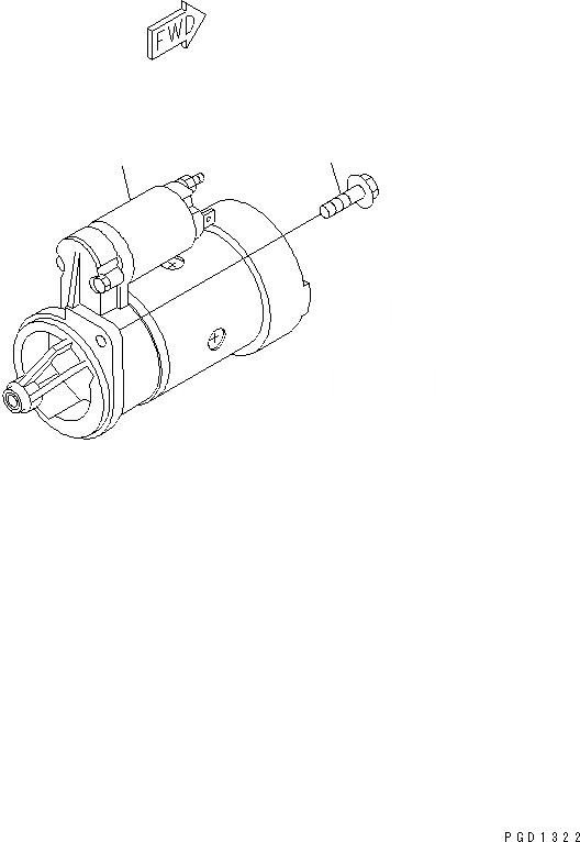 Схема запчастей Komatsu 2D68E-N3CB-MX - СТАРТЕР И КРЕПЛЕНИЕ (.8KW) ДВИГАТЕЛЬ