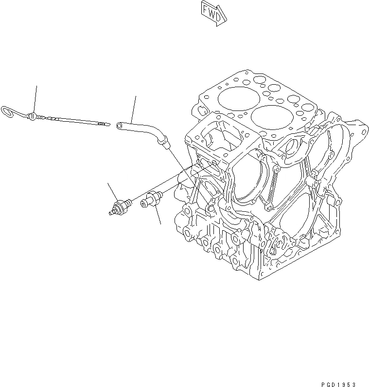 Схема запчастей Komatsu 2D68E-3B - БЛОК ЦИЛИНДРОВ АКСЕССУАРЫ ДВИГАТЕЛЬ