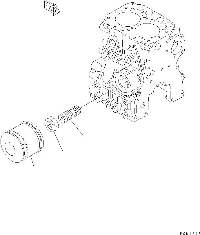 Схема запчастей Komatsu 2D68E-3B - МАСЛ. ФИЛЬТР ДВИГАТЕЛЬ