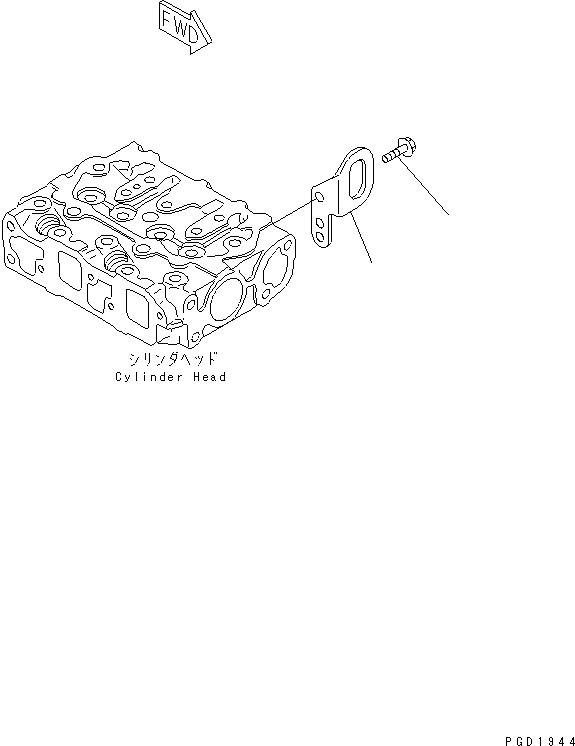 Схема запчастей Komatsu 2D68E-3C - ДЛЯNT ПОДВЕСН. КРОНШТЕЙН(№-) ДВИГАТЕЛЬ