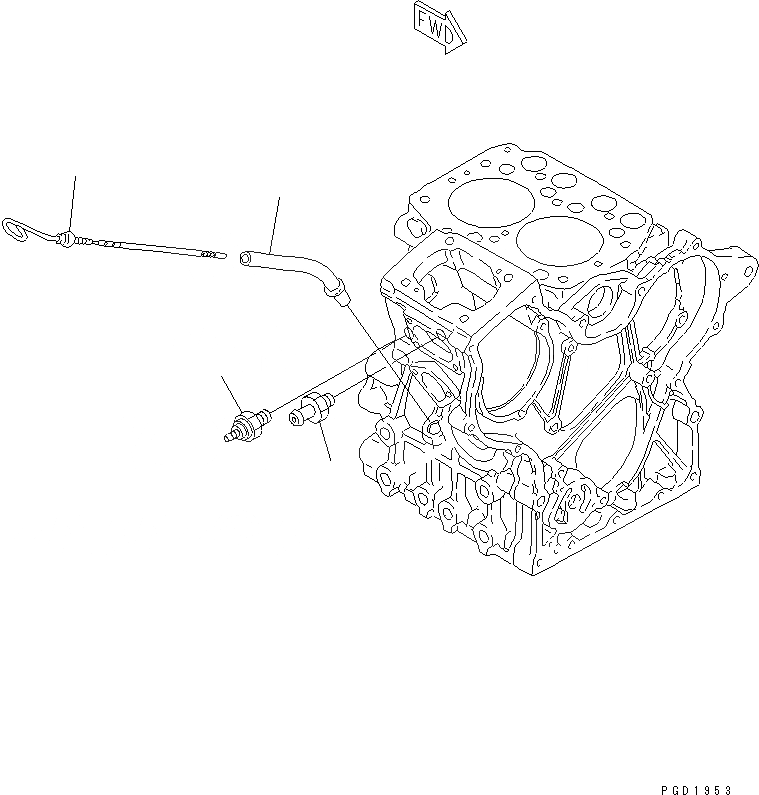 Схема запчастей Komatsu 2D68E-3A - БЛОК ЦИЛИНДРОВ АКСЕССУАРЫ ДВИГАТЕЛЬ