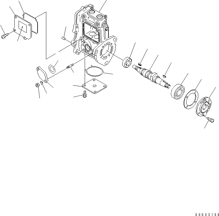 Схема запчастей Komatsu 2D70E-5S-BA - ТОПЛ. НАСОС (НАСОС) (/) (ВНУТР. ЧАСТИ) ДВИГАТЕЛЬ