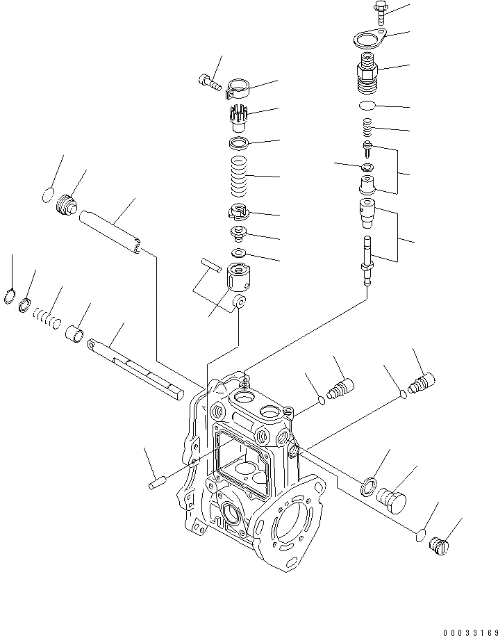 Схема запчастей Komatsu 2D70E-5S-BA - ТОПЛ. НАСОС (НАСОС) (/) (ВНУТР. ЧАСТИ) ДВИГАТЕЛЬ