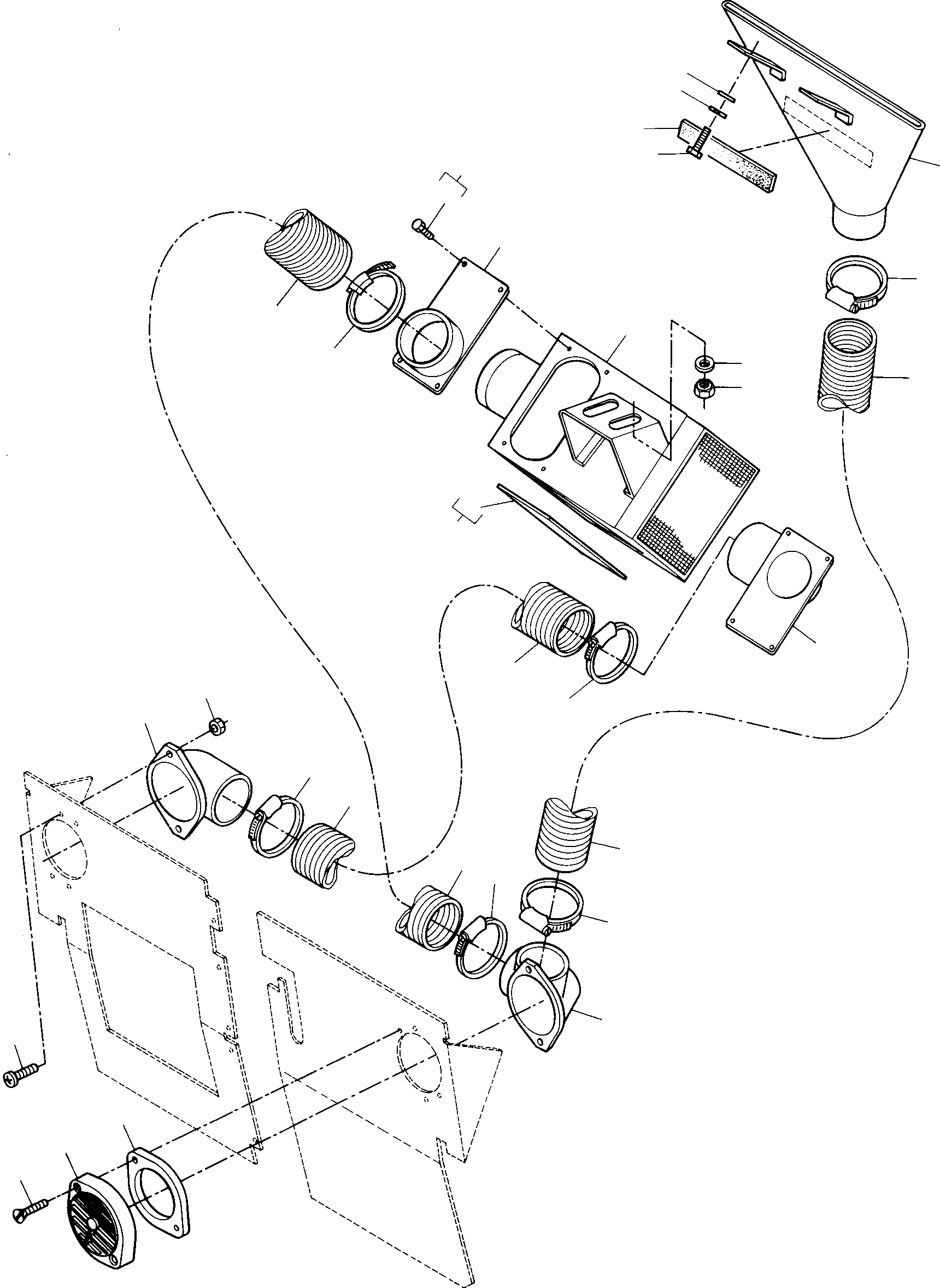 Схема запчастей Komatsu 35D - ОБОГРЕВ., ATTACHING ЧАСТИ ШАССИ И SUPERSTRUCTURE