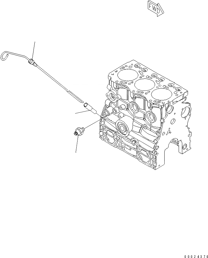 Схема запчастей Komatsu 3D76E-5N-MX - БЛОК ЦИЛИНДРОВ АКСЕССУАРЫ ДВИГАТЕЛЬ