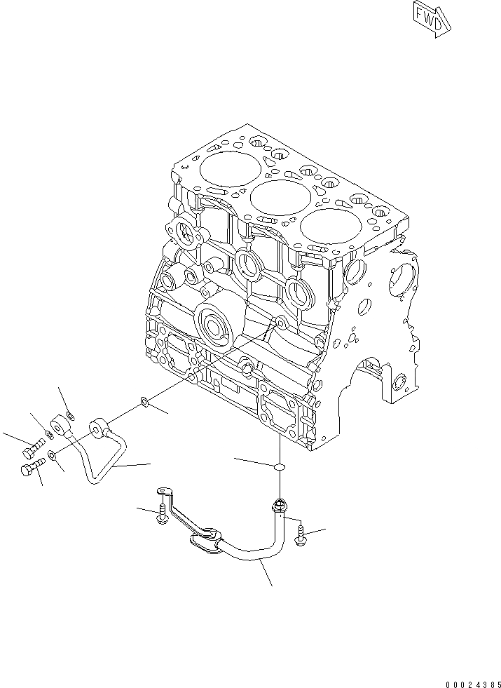 Схема запчастей Komatsu 3D76E-5N-MX - МАСЛ. ВСАСЫВ. PIPE ДВИГАТЕЛЬ