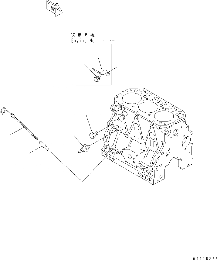 Схема запчастей Komatsu 3D82AE-3HC-MX - БЛОК ЦИЛИНДРОВ АКСЕССУАРЫ(№8-) ДВИГАТЕЛЬ