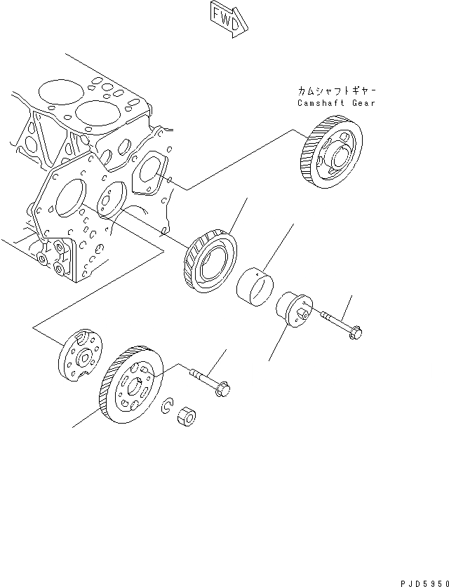 Схема запчастей Komatsu 3D82AE-3HC-MX - ПРИВОД(№8-) ДВИГАТЕЛЬ