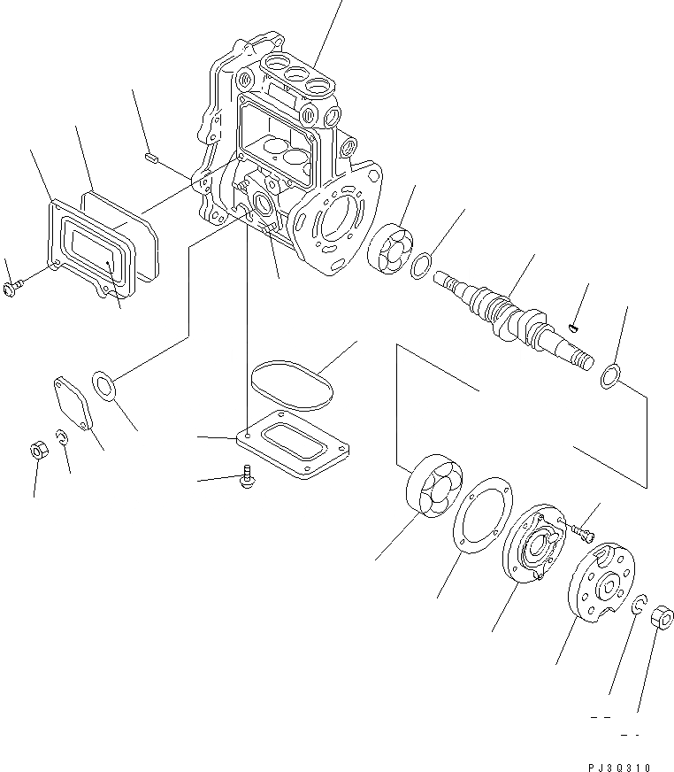 Схема запчастей Komatsu 3D82AE-3HC-MX - ТОПЛ. НАСОС (НАСОС) (/) (ВНУТР. ЧАСТИ)(№-) ДВИГАТЕЛЬ