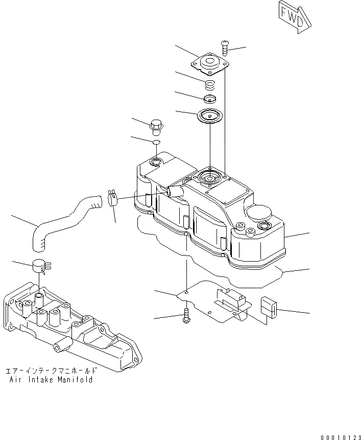 Схема запчастей Komatsu 3D88E-5P-MX - ГОЛОВКА ЦИЛИНДРОВ COVER ДВИГАТЕЛЬ