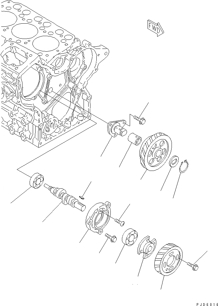 Схема запчастей Komatsu 3D68E-3K - ПРИВОД (СЕВ. АМЕРИКА СПЕЦ-Я.)(№-) ДВИГАТЕЛЬ