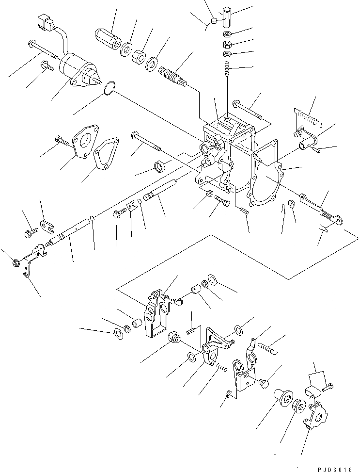 Схема запчастей Komatsu 3D68E-3K - РЕГУЛЯТОР (СЕВ. АМЕРИКА СПЕЦ-Я.)(№-) ДВИГАТЕЛЬ