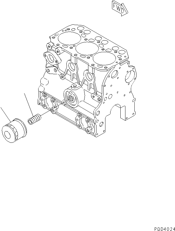 Схема запчастей Komatsu 3D74E-N3A - МАСЛ. ФИЛЬТР ДВИГАТЕЛЬ