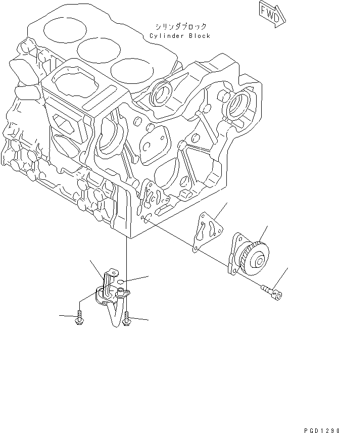 Схема запчастей Komatsu 3D74E-3C - СМАЗЫВ. НАСОС ДВИГАТЕЛЬ