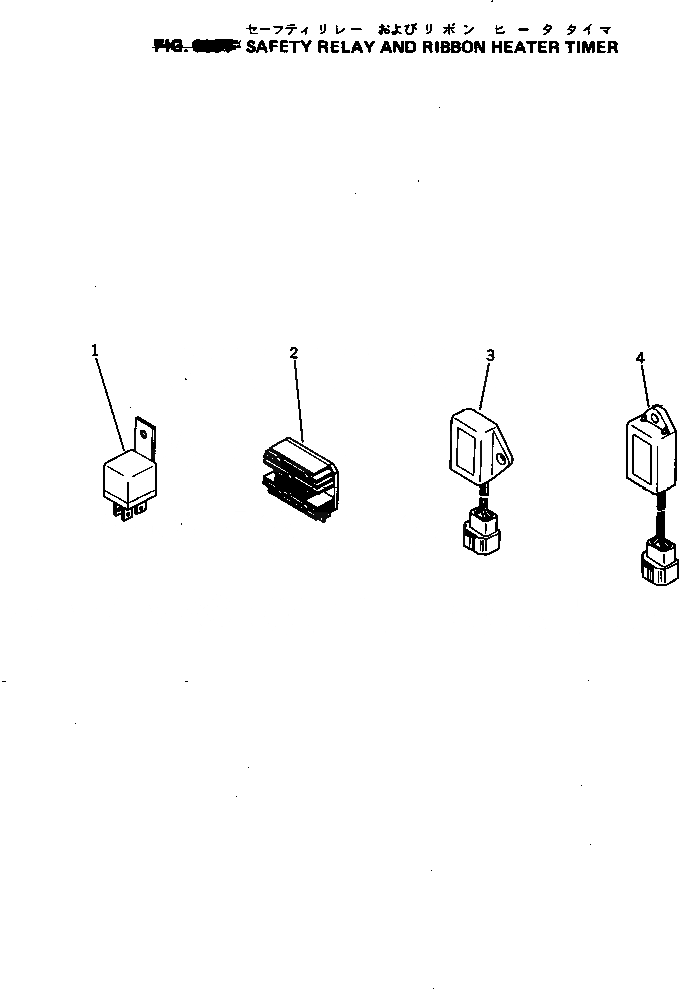Схема запчастей Komatsu 3D75-2C - БЕЗОПАСН. РЕЛЕ И RIBBON ОБОГРЕВАТЕЛЬ. ТАЙМЕР ЭЛЕКТРИКА