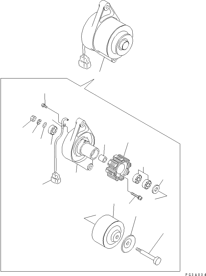 Схема запчастей Komatsu 3D75N-1YC - - -