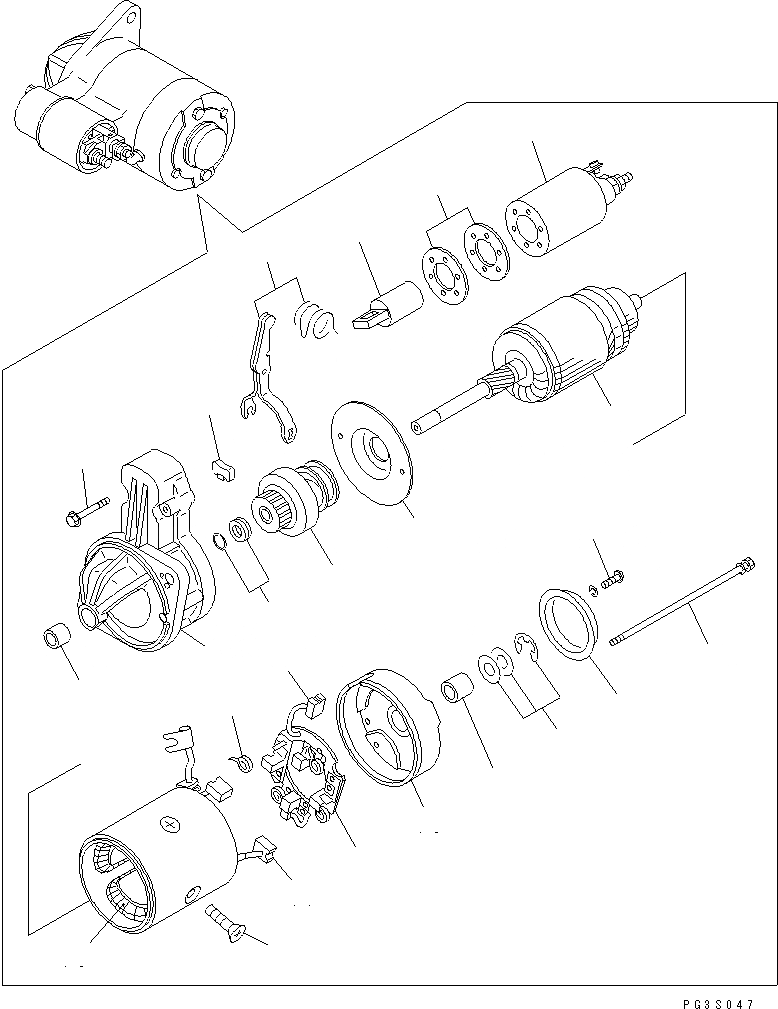 Схема запчастей Komatsu 3D75N-1YC - - -