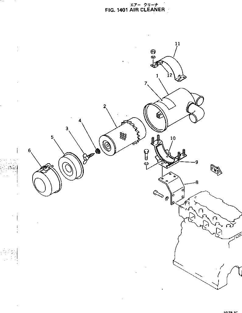 Схема запчастей Komatsu 3D78-1C - - -