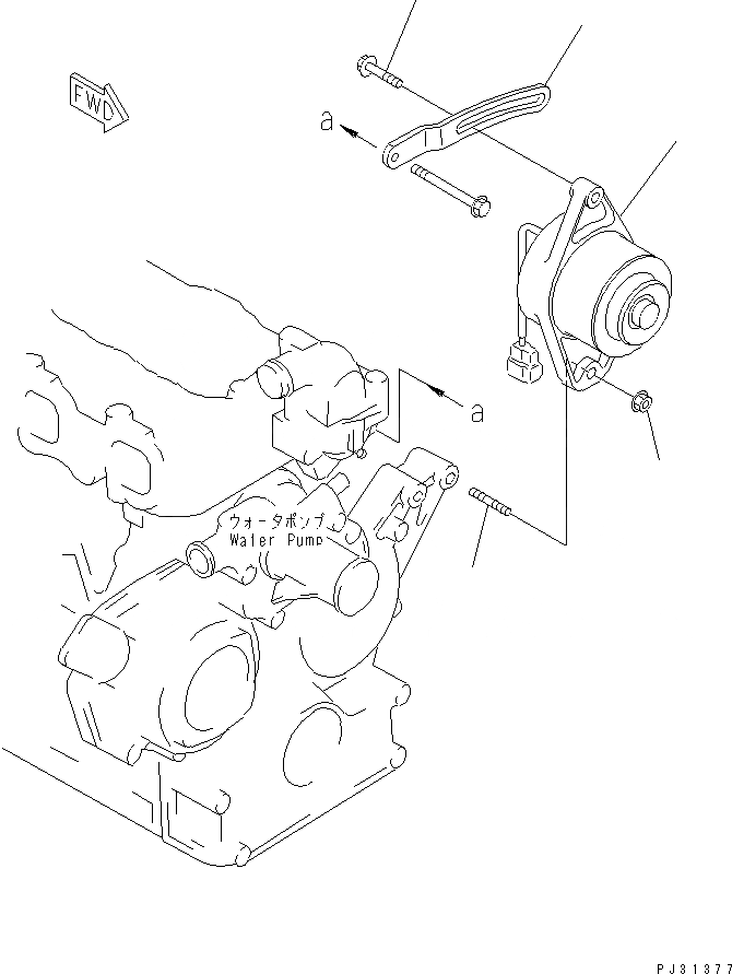 Схема запчастей Komatsu 3D78-1D - ГЕНЕРАТОР И КРЕПЛЕНИЕ (A)(№89-) ЭЛЕКТРИКА