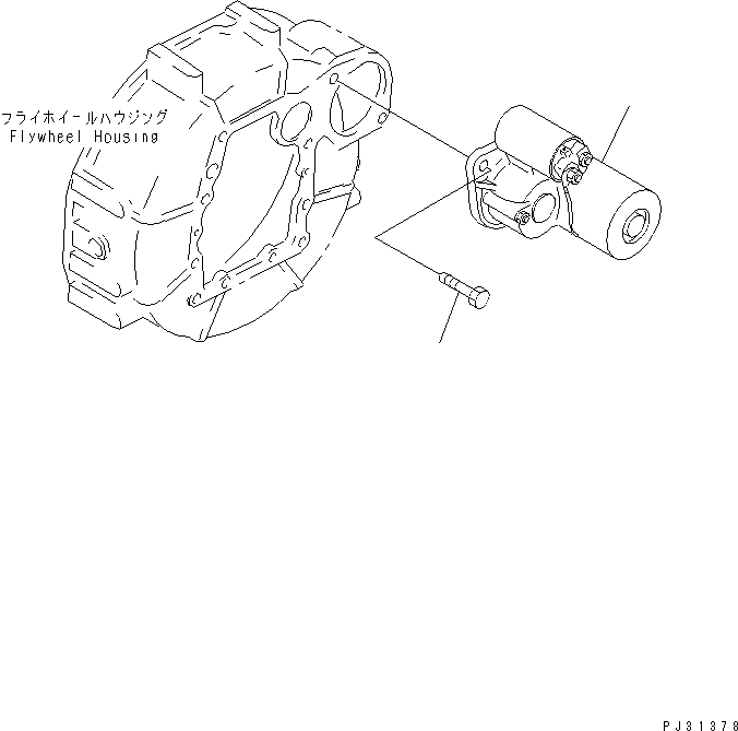 Схема запчастей Komatsu 3D78-1D - СТАРТЕР И КРЕПЛЕНИЕ (.8KW) ЭЛЕКТРИКА