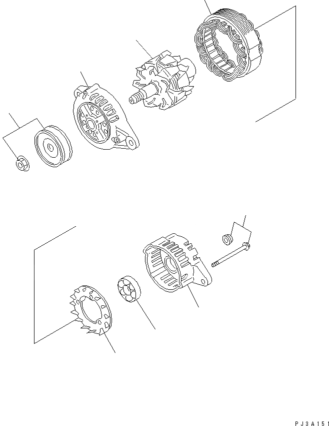 Схема запчастей Komatsu 3D78AE-3A - ГЕНЕРАТОР (A)(№8-) ЭЛЕКТРИКА