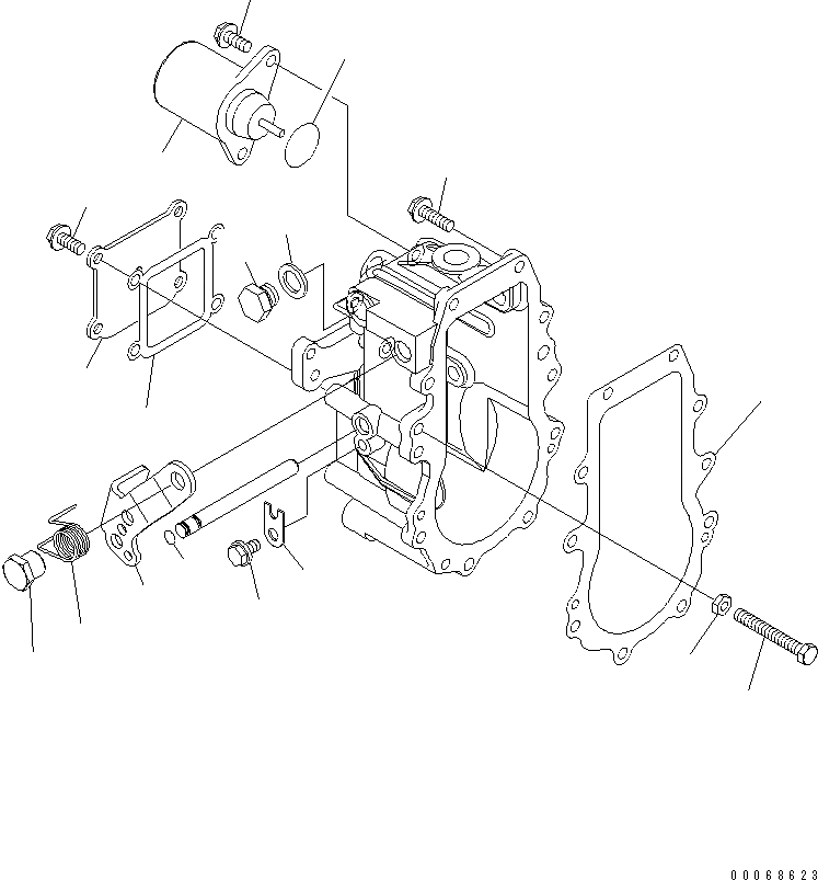 Схема запчастей Komatsu 3D82AE-6BM-DA - ТОПЛ. НАСОС (РЕГУЛЯТОР) (ВНУТР. ЧАСТИ) (/) ДВИГАТЕЛЬ