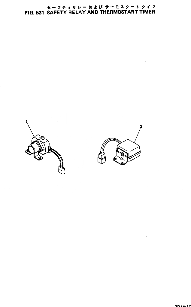 Схема запчастей Komatsu 3D84-1C - БЕЗОПАСН. РЕЛЕ И ТЕРМОСТАТRT ТАЙМЕР ОХЛАЖД-Е И ЭЛЕКТРИКАS