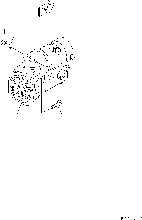 Схема запчастей Komatsu 3D84E-3F - СТАРТЕР И КРЕПЛЕНИЕ (.KW)(№9-88) ДВИГАТЕЛЬ