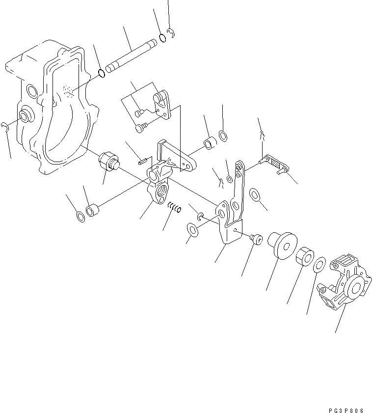 Схема запчастей Komatsu 3D84E-3G - ТОПЛ. НАСОС (РЕГУЛЯТОР) (/) (ВНУТР. ЧАСТИ) ДВИГАТЕЛЬ