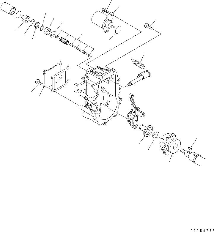 Схема запчастей Komatsu 3D84E-5N-BA - ТОПЛ. НАСОС (РЕГУЛЯТОР) (/) (ВНУТР. ЧАСТИ) ДВИГАТЕЛЬ