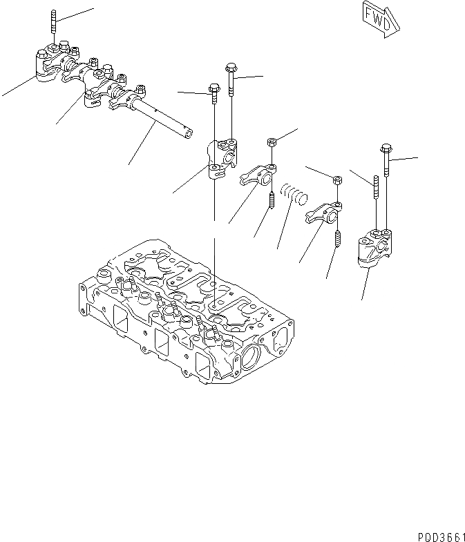 Схема запчастей Komatsu 3D84E-3LB - КОРОМЫСЛО ДВИГАТЕЛЬ