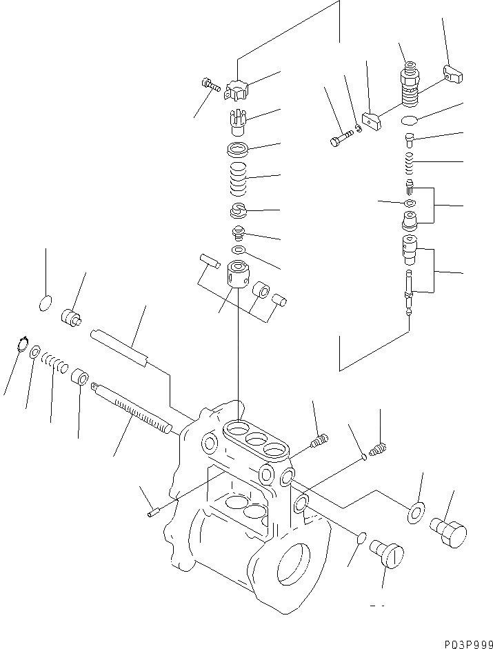 Схема запчастей Komatsu 3D88E-3B - ТОПЛ. НАСОС (НАСОС) (/) (ВНУТР. ЧАСТИ)(№8-) ДВИГАТЕЛЬ