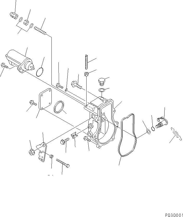 Схема запчастей Komatsu 3D88E-3B - ТОПЛ. НАСОС (РЕГУЛЯТОР) (/) (ВНУТР. ЧАСТИ)(№8-) ДВИГАТЕЛЬ