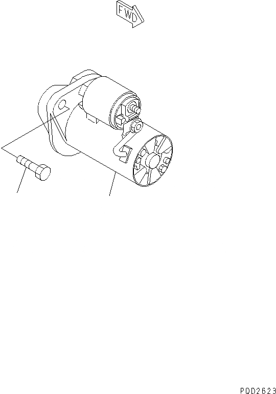 Схема запчастей Komatsu 3D88E-3B - СТАРТЕР И КРЕПЛЕНИЕ (.KW)(№8-) ДВИГАТЕЛЬ