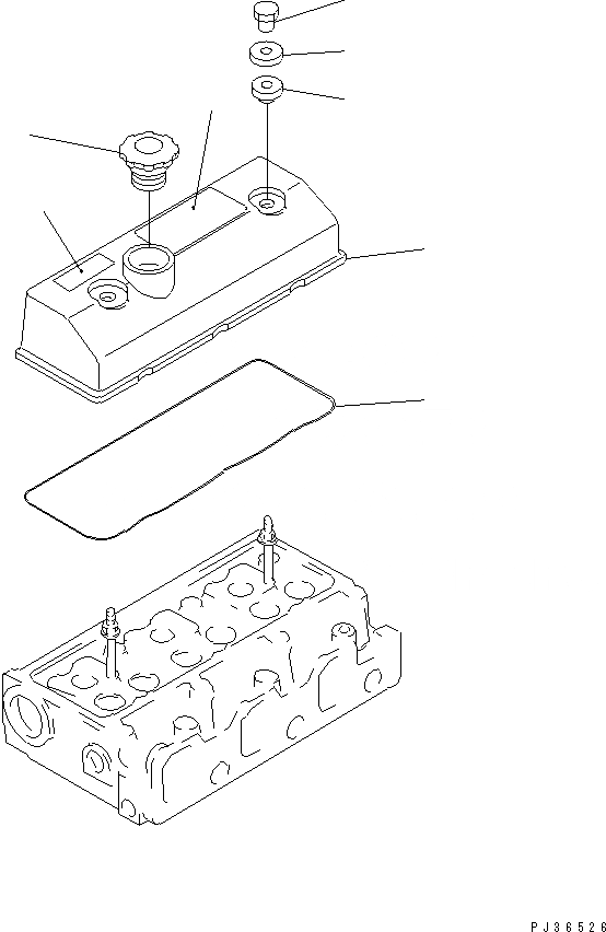 Схема запчастей Komatsu 3D95S-W-1B - ГОЛОВКА ЦИЛИНДРОВ COVER ГОЛОВКА ЦИЛИНДРОВ